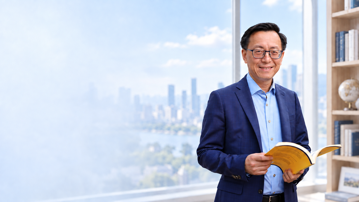 唐靖遠手持書本的原站形象照